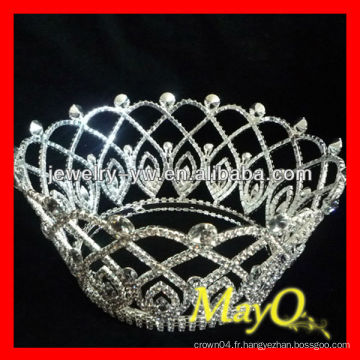 Couronne pleine princesse en diamant, motifs similaires disponibles, couronne ronde, couronne à bijouterie